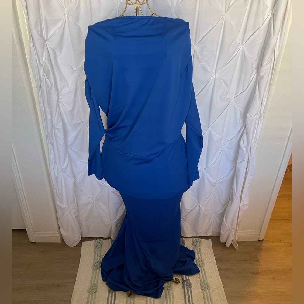 Blue evening dress